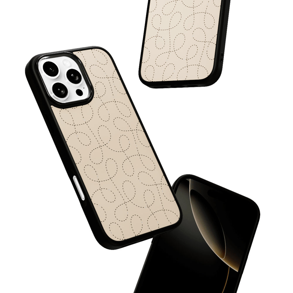 Original for Apple 16promax line rope pattern new glass gilded magnetic mobile phone case full package