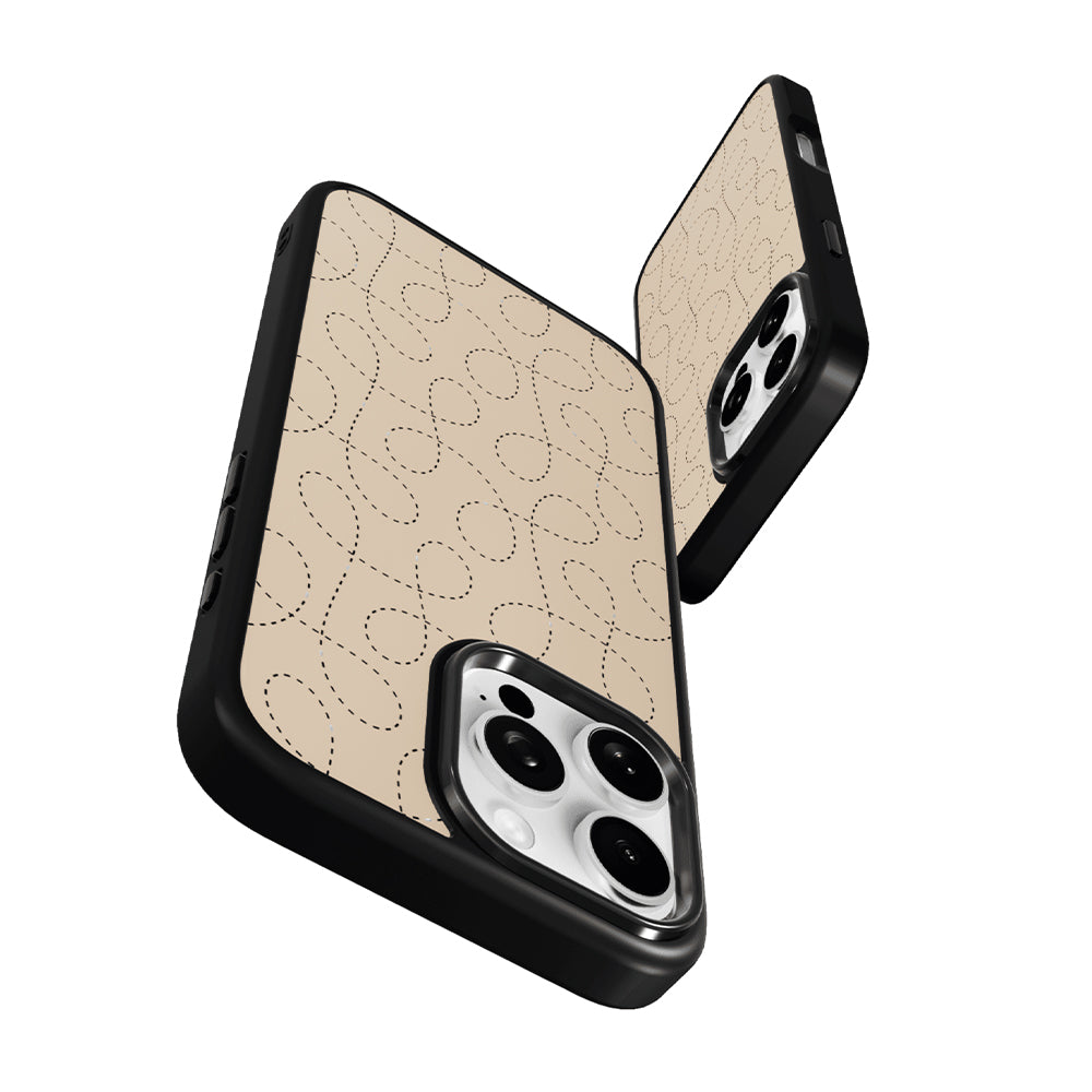 Original for Apple 16promax line rope pattern new glass gilded magnetic mobile phone case full package