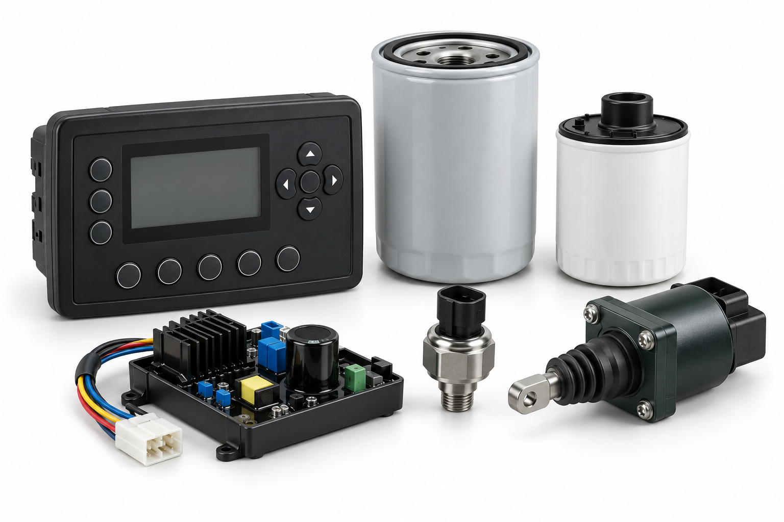 Generator spare parts category illustration