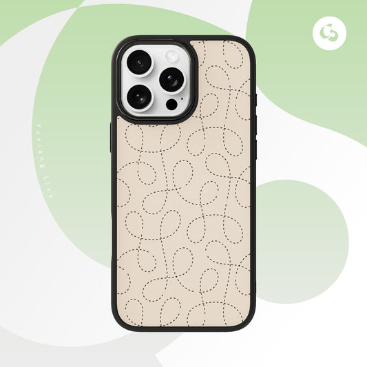 Original for Apple 16promax line rope pattern new glass gilded magnetic mobile phone case full package